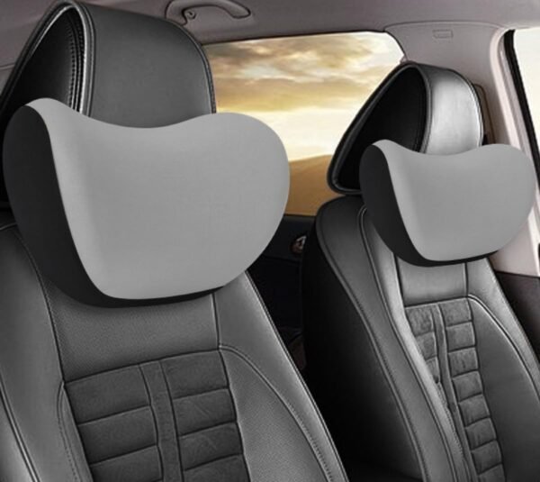 2Pcs Car Neck Pillow, Ultra Comfortable Car Headrest, Ergonomic Car Headrest Pillow, Relieve Driving Fatigue and Maintain Correct and Comfortable Sitting Posture, Suitable for Driving (Grey)
