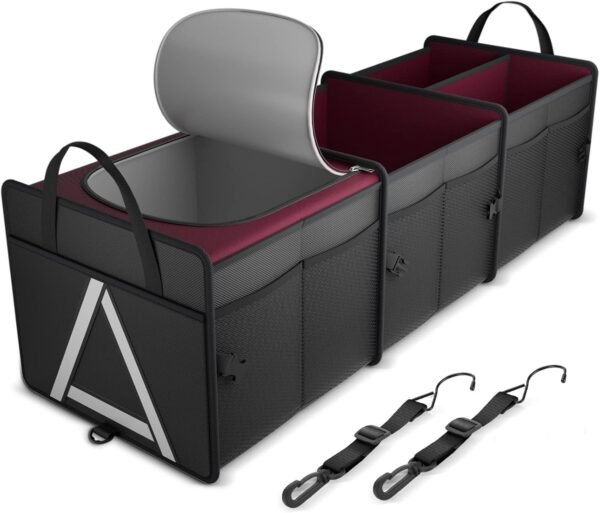 Car Trunk Organizer with Premium Insulated Bag, Heavy Duty Foldable