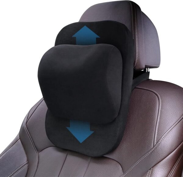 Adjust Height Car Neck Pillow, Memory Foam Headrest Neck Support Pillow Adjustable Neck Pain Relieved Headrest Driving Seat Cervical Support