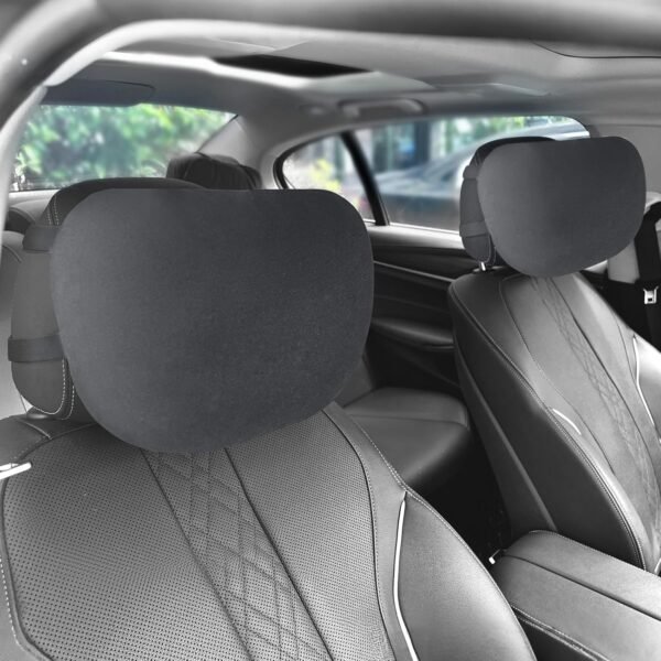 Upgrade Car Neck Pillow with Graphene Fabric Automotive Seat Cushions of Headrests for Relieving Neck Stiffness Seat Neck Support Pillow, Fits All Vehicles(Grey 2-Pack)