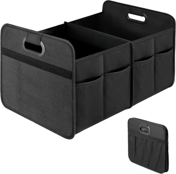 Simple yet luxurious car/SUV/truck trunk organizer, foldable, non-slip and leak-proof